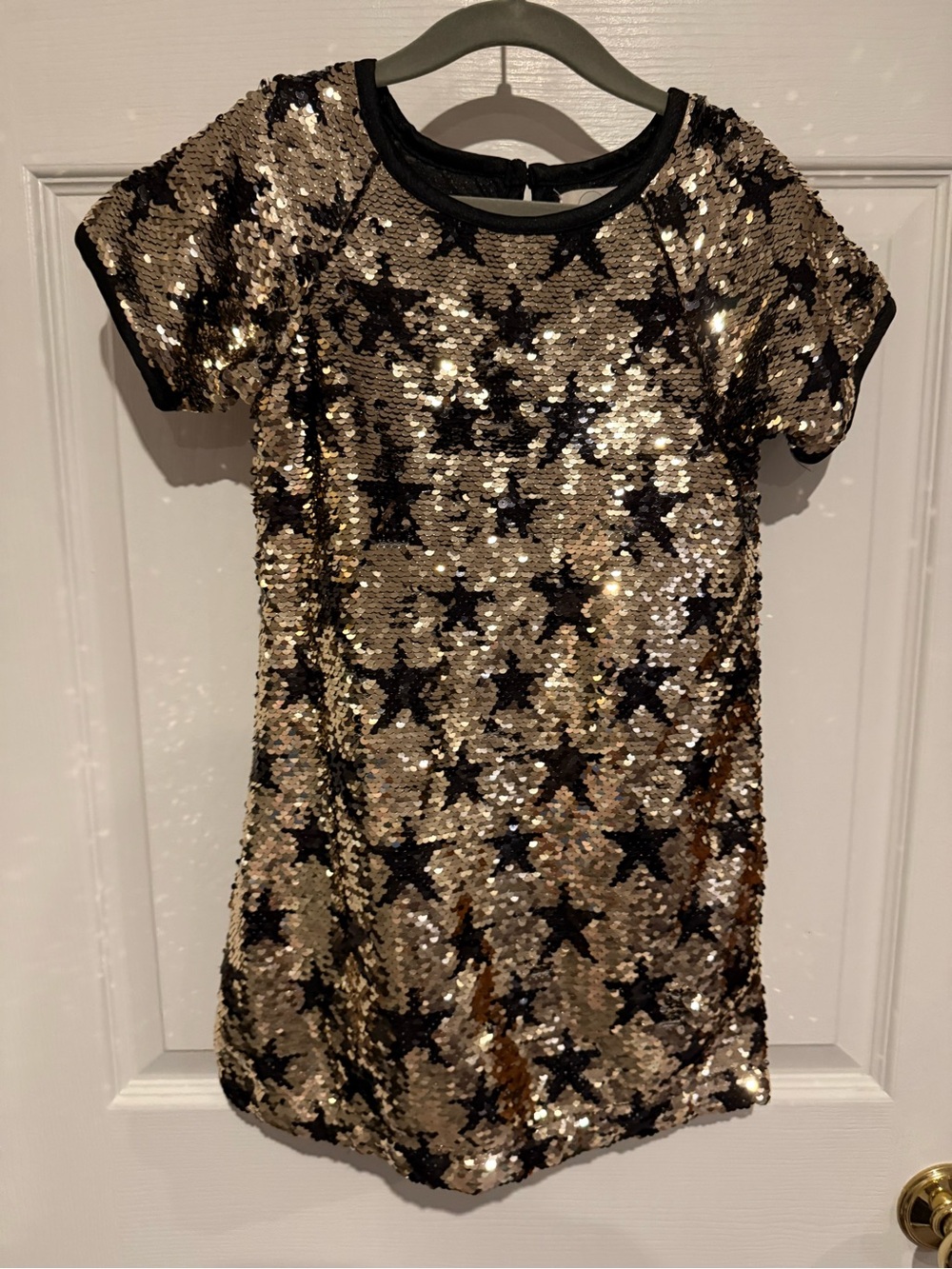 Peek Gold and Black Girls Sequin Dress